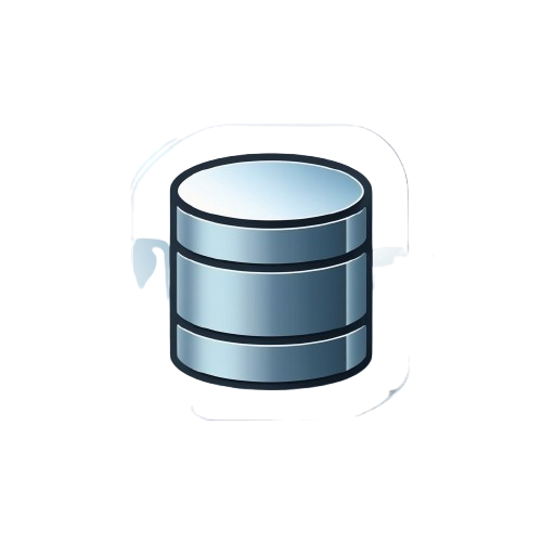 Database icon on a white background